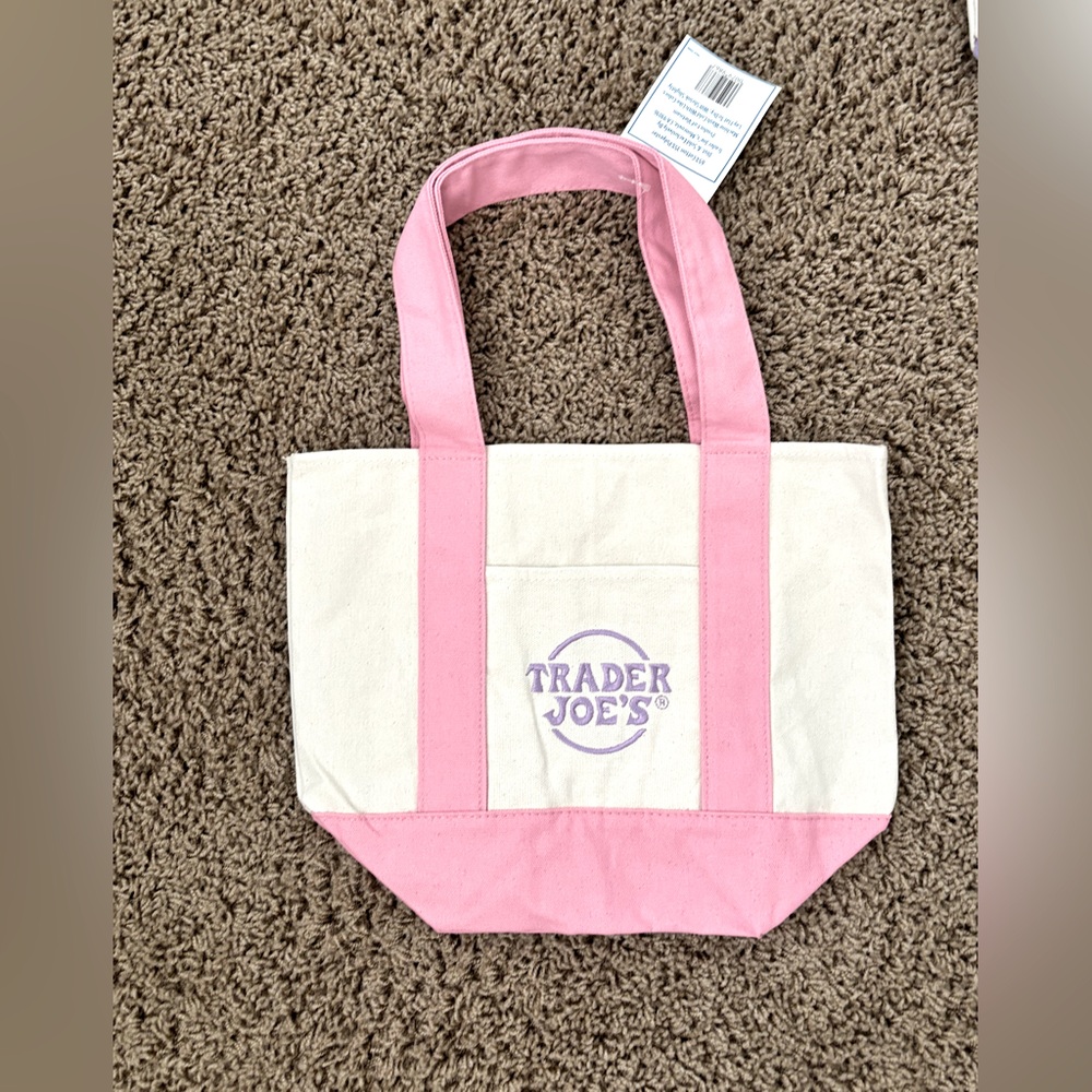 Trader Joe's Mini Tote Bag [Pastel Pink]